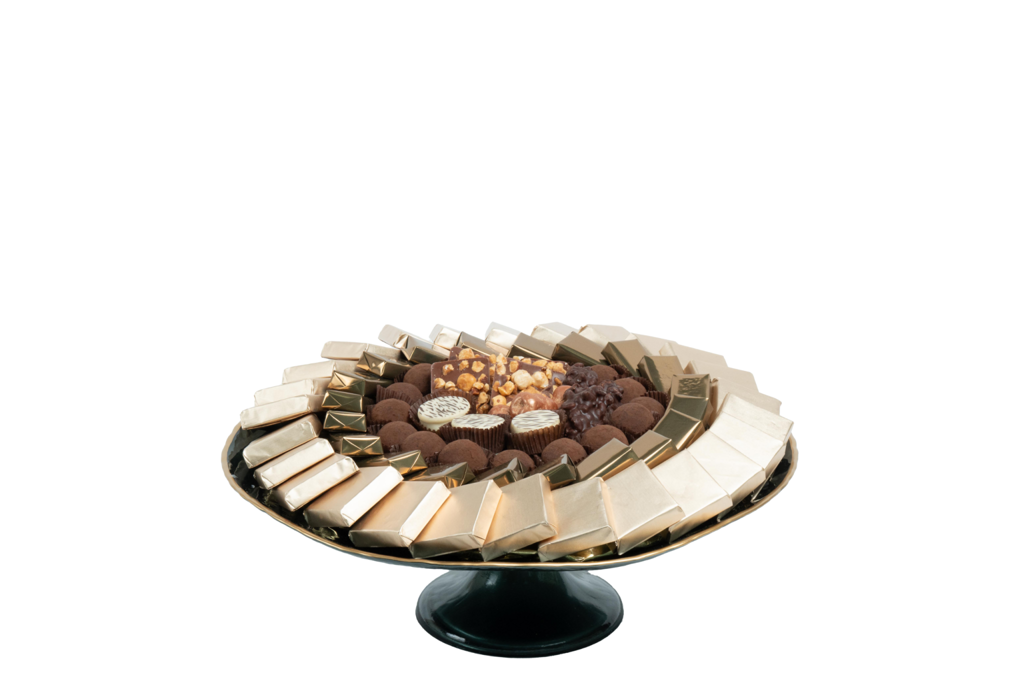 Coupe en verre garnie de chocolat